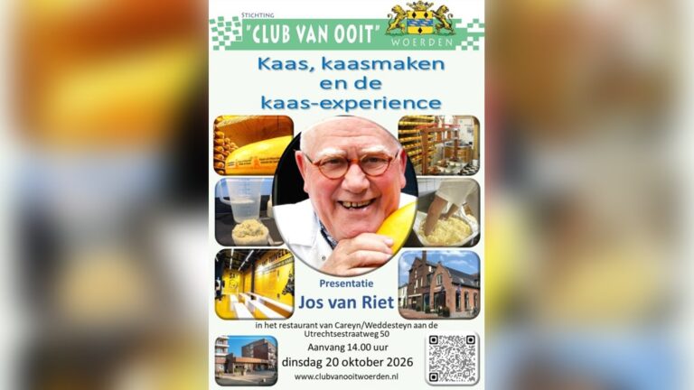 Presentatie van kaaskenner Jos van Riet — lezing in Woerden